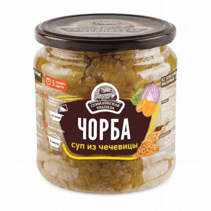 Dārzeņu uzkoda sup iz čečevicy Čobra 460g(18.05.28) Krievija