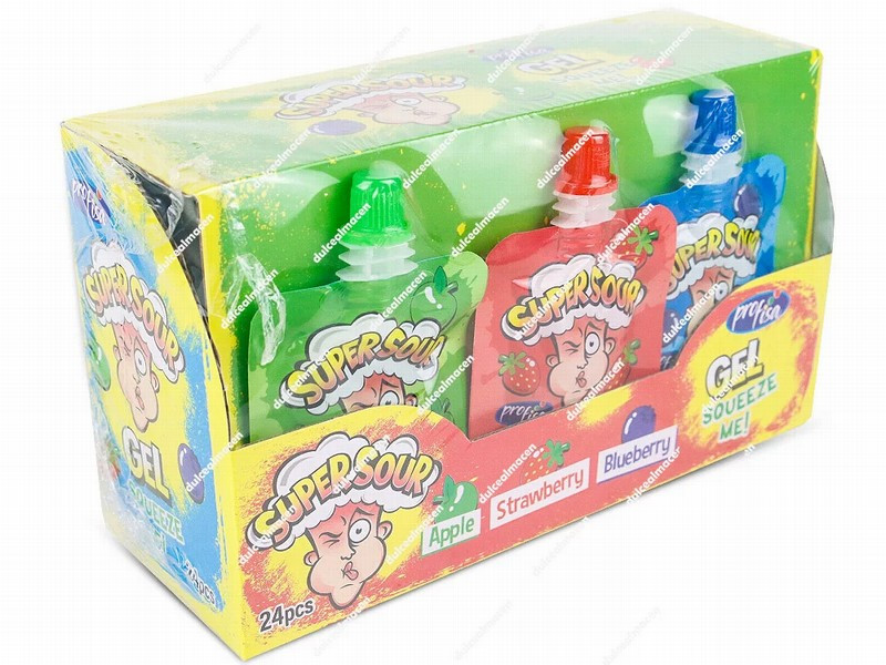 Šķidrā karamele Super sour gel 24gb*20g (19.07.27)