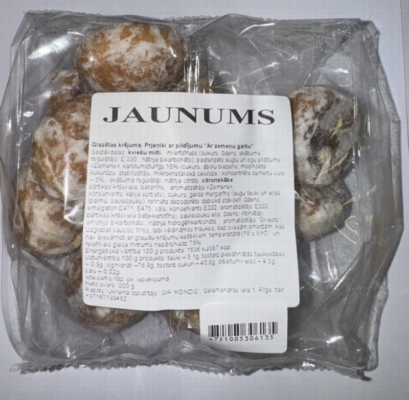 Prjaņiki glazēti krējuma ar zemeņu pildījumu 300g 1/12 (19.03.26) Ukraina