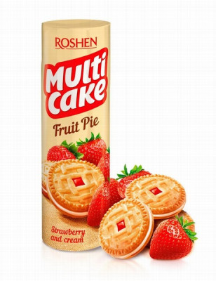 Cepumi Roshen Multicake ar zemeņu pildījumu 180g (17.07.26)