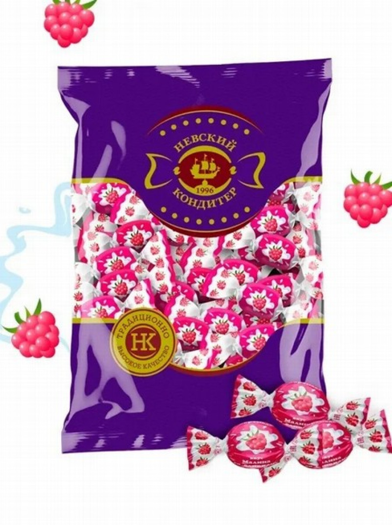 Karameles Malina so slivkami 1kg Ņevskij(07.06.26) Krievija
