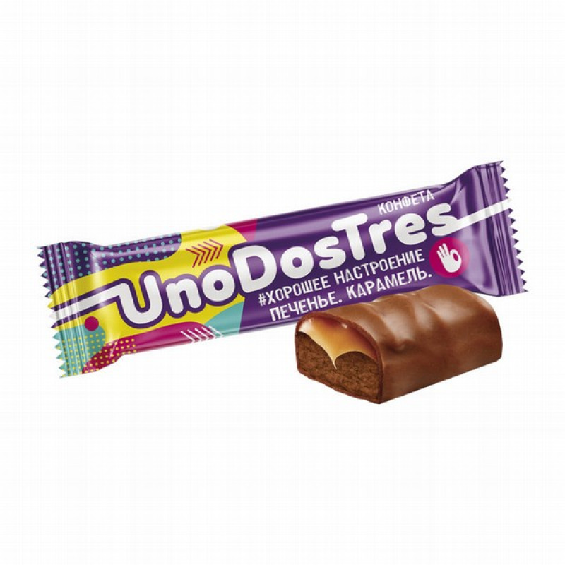 Šokolādes konfektes Uno Dos Tres 500g  Krievija(15.04.26) (Pārdodas tikai pilnos iepakojumos (1kg))