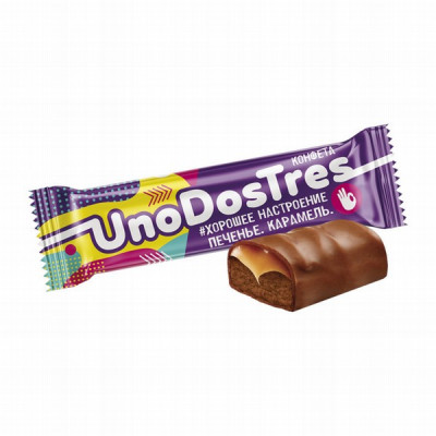 Šokolādes konfektes Uno Dos Tres 500g  Krievija(22.01.26) (Pārdodas tikai pilnos iepakojumos (1kg))