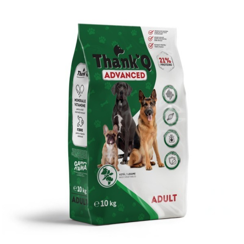Suņu barība ThankQ advanced ar liellopa gaļu 10kg(11.07.26)