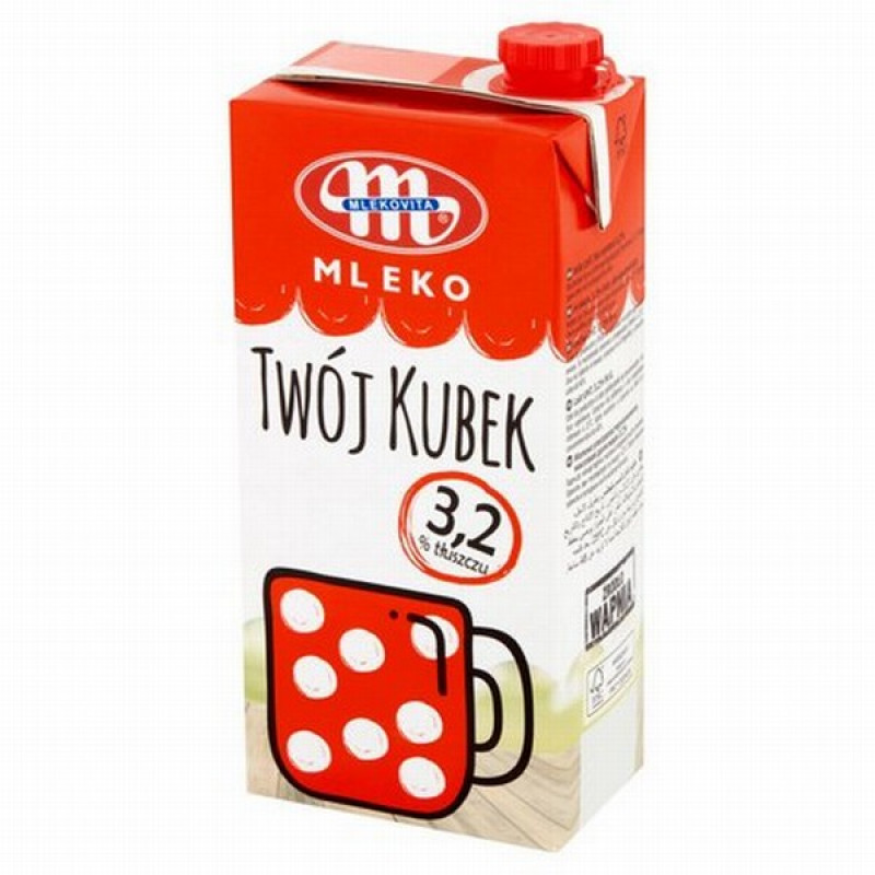 Piens Mleko Twoj Kubek 3.2% 1L(02.04.26)Polija