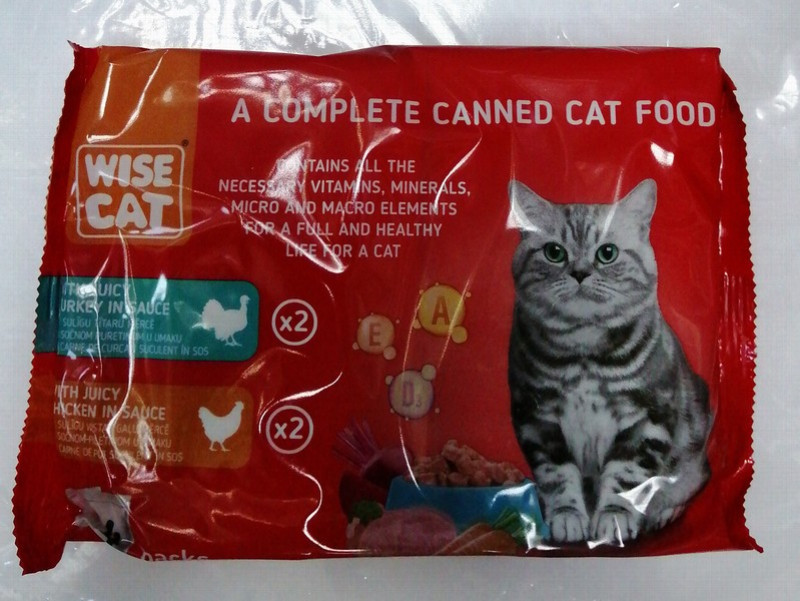 Kaķu konservi Wise Cat ar tītara un vistas gaļu 4x100g 1/12 (14.07.27) Ukraina