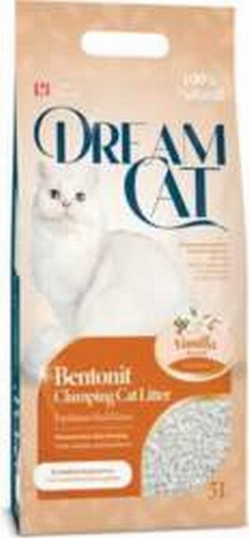 Smiltis kaķu tualetei cementējošas Dream cat Vanilla 5l(25.08.28)