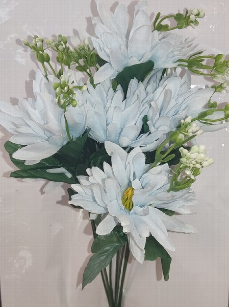 Mākslīgie ziedu pušķis zils art.6994