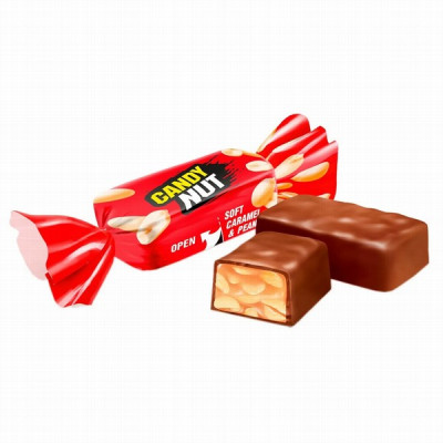 Šokolādes konfektes Roshen Candy Nut ar zemesriekstiem 1kg (29.08.26)(Pārdodas tikai pilnos iepakoju