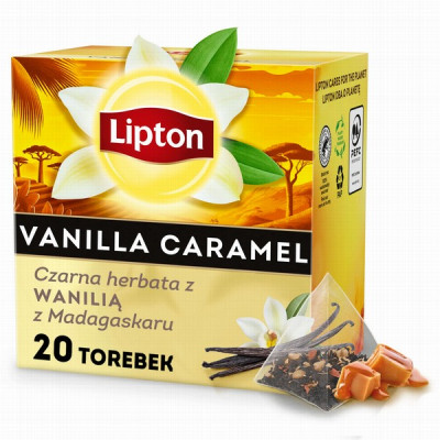 Tēja Lipton melnā ar vaniļu unkarameli(30.04.27)Polija