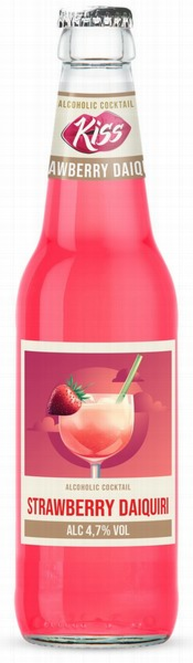 Kokteilis Kiss strawberry Daiquiri 4.7% 0.33L 1/6 (18.03.27)