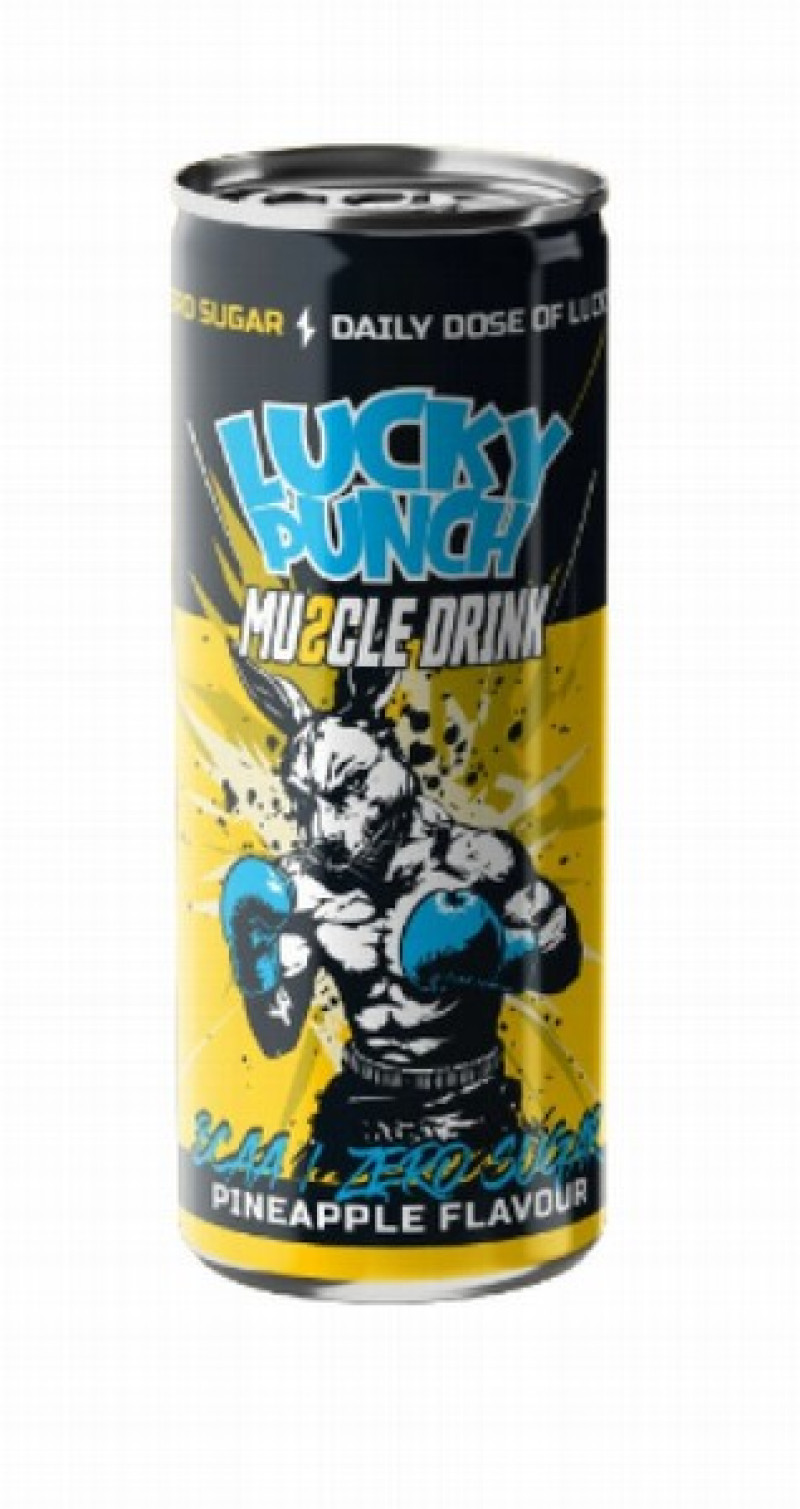 Enerģijas dzēriens LUCKY PUNCH zero 0.33l DEP(14.08.26)maksa 0.10 eiro LATVIJA