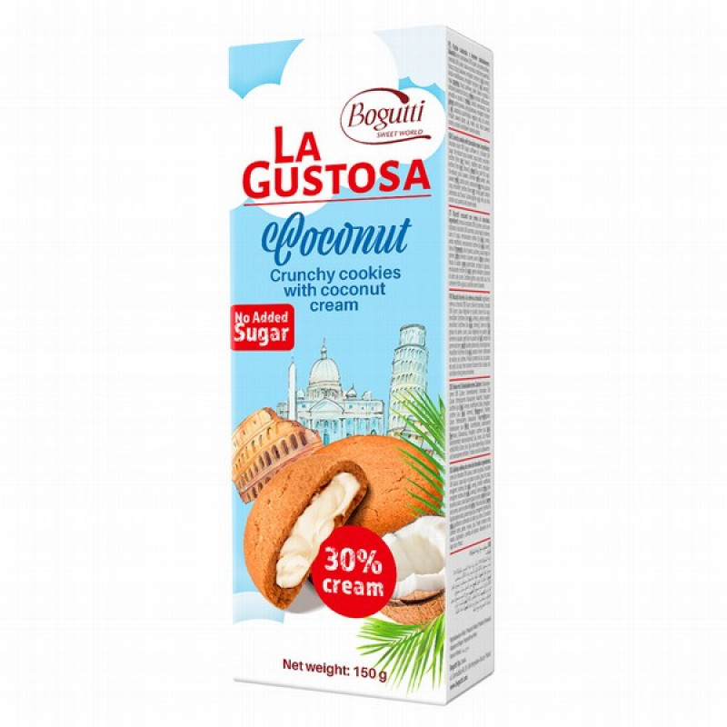 Cepumi LaGustosa kokosriekstu bez cukura 150g1/18(21.05.26)Polija