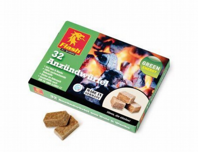 Aizdedzināšanas klucīši Flash brūni 1/32 Vācija