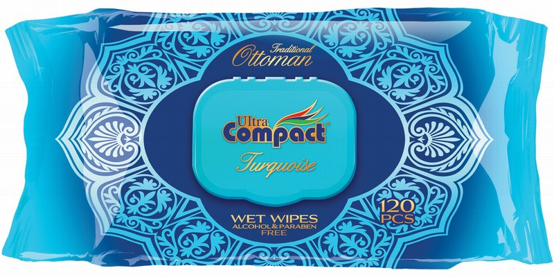 Mitrās salvetes Compact Turquoise 120gb Turcija(28.01.28)