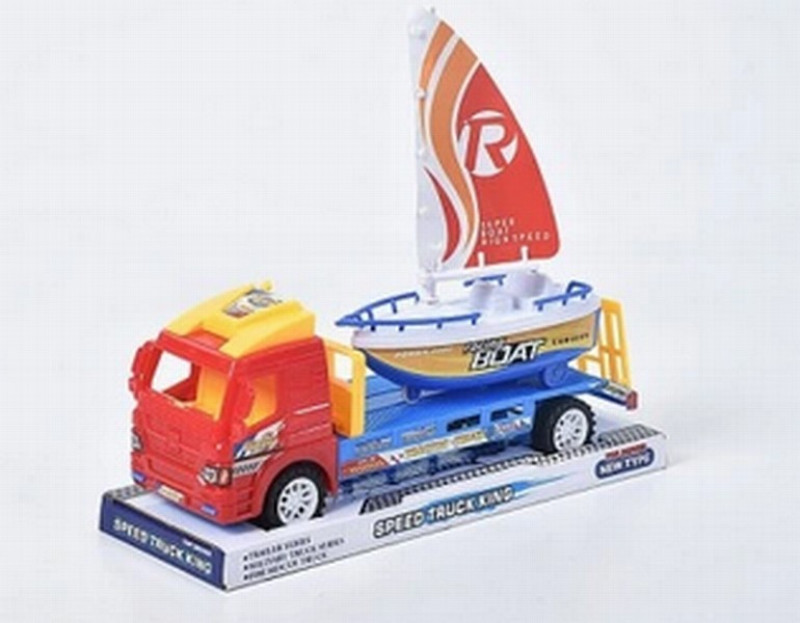 Rotaļlieta Auto ar laivu 28x12cm