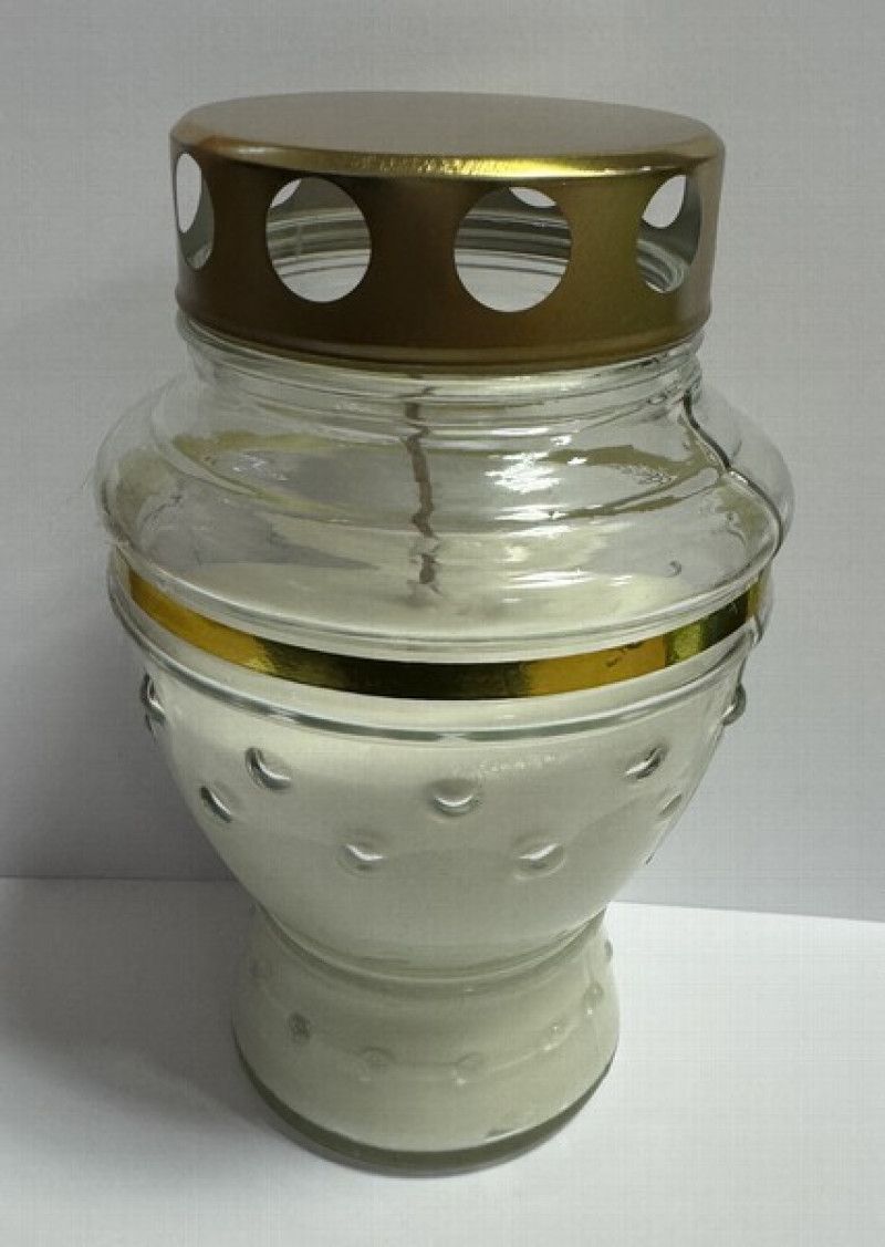 Sveces kapu ar vāciņu  baltas 15cm