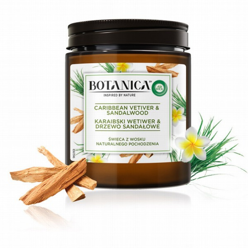 Svece Air Wick aromātiska Botanica Caribbean vetiver&Sandalwood 205g Ķīna