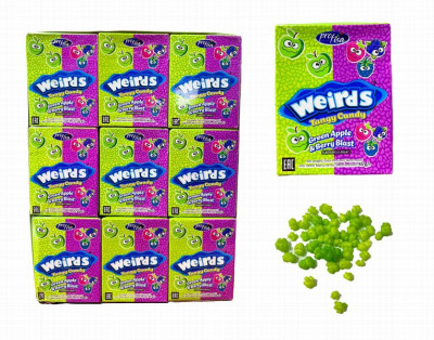 Dražejas Weirds  Green apple berry blast 45g*36gb (24.06.26)Ķīna
