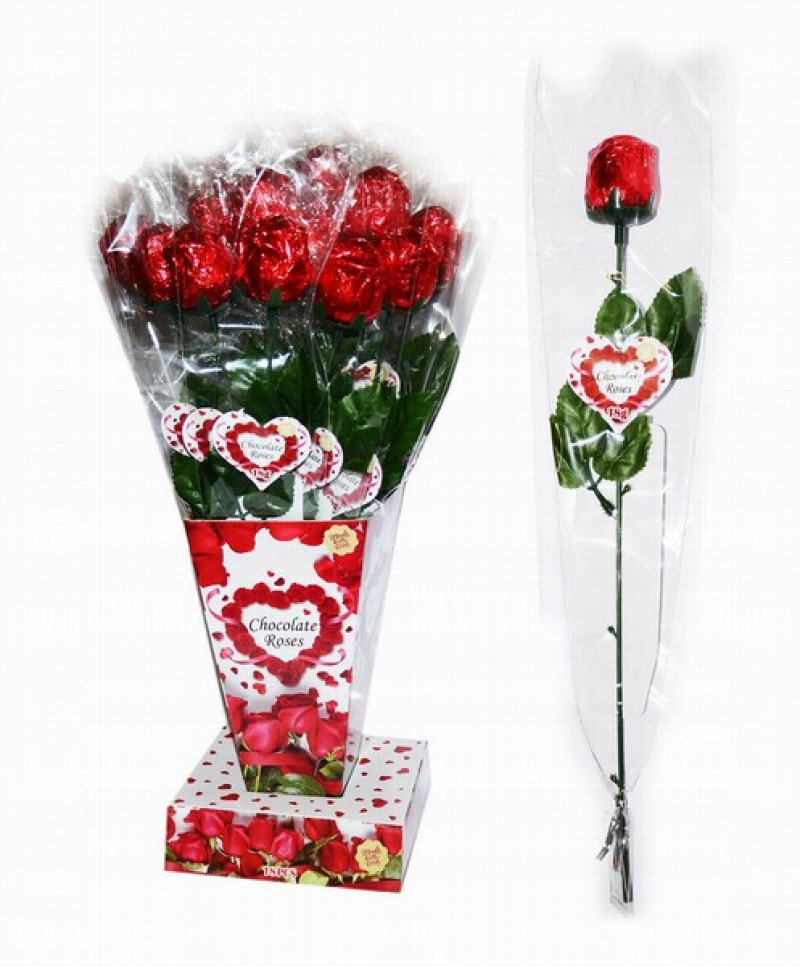 Šokolādes konfekte Rose in vase 18g 1/18(28.09.28)Ķīna