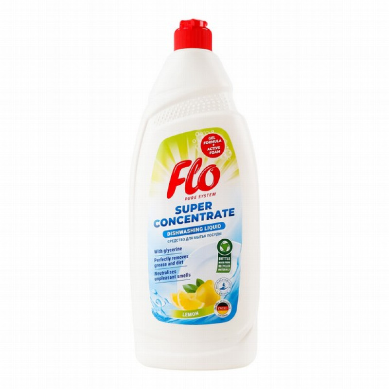 Trauku mazgāšanas līdzeklis Flo Lemon 900ml