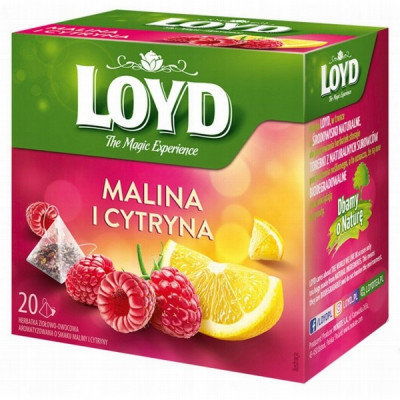 Tēja LOYD ar aveņu un citronu garšu 20*2g (12.2027) Ukraina