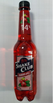 Kokteilis Shake Club Dzērvene-Ābols 0.5L 14% DEPOZĪTA maksa 0.10 eiro Lietuva