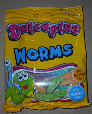 Želejkonfekte Dulceplus Sour Worms 100gr (08.10.27)1/12 Spānija