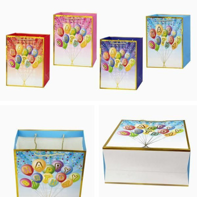 Dāvanu maisiņš 32x26x12cm Happy B-Day 1/12