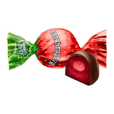 Glazētas zemeņu želejas konfektes Klubničkov 1kg (1/4) (14.09.26) Krievija