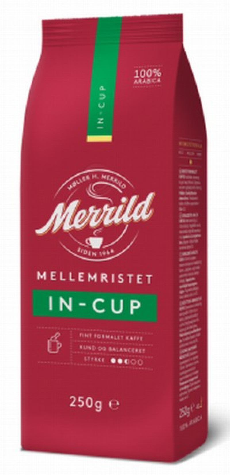 Kafija maltā Merrild in Cup 250g 1/6 (02.11.26) Itālija