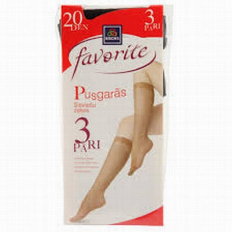Zeķes pusgarās sieviešu Bisoks 20DEN 3 pāri 23-25