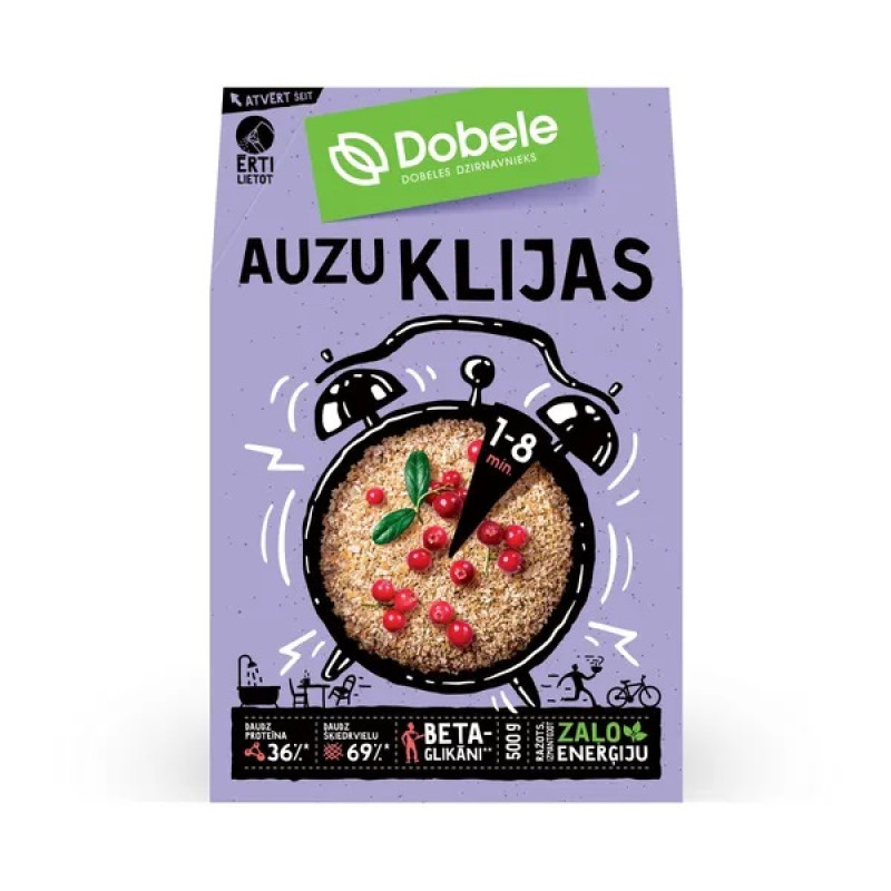 Auzu klijas Dobeles dzirnavnieks 500g kastē (19.03.27) Latvija