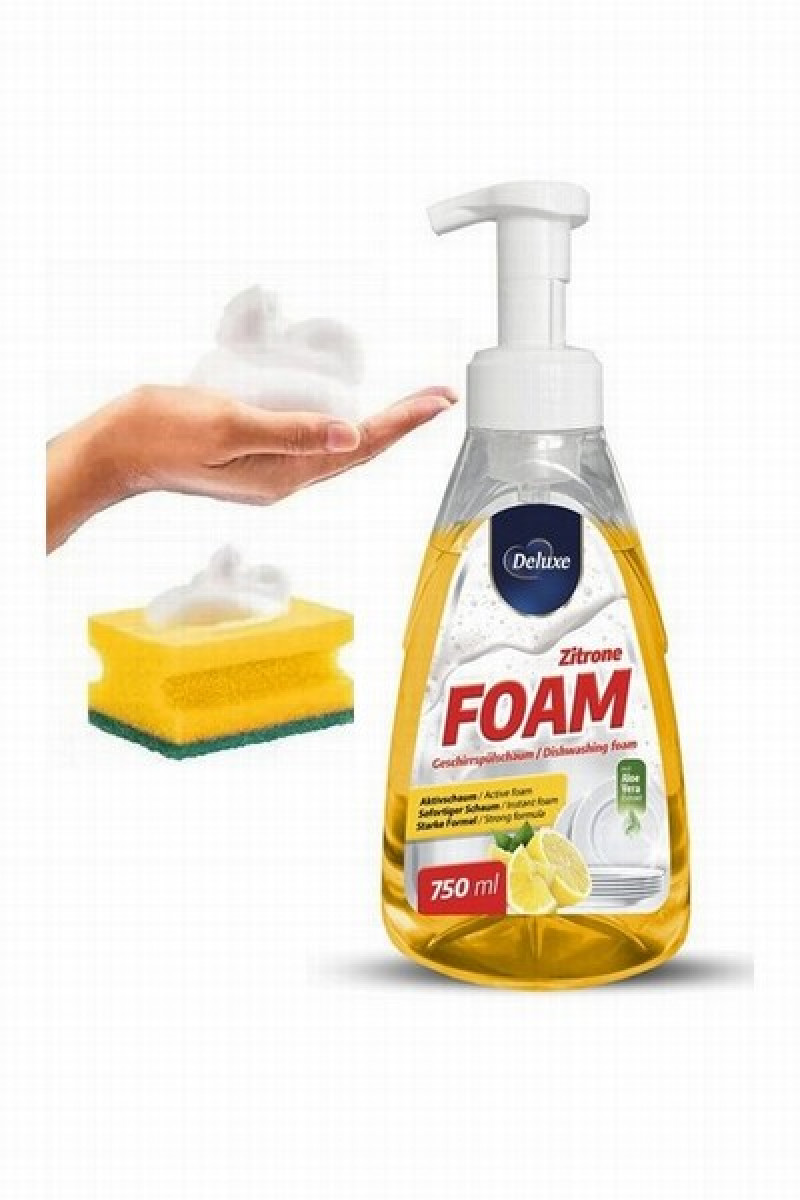 Trauku mazgāšanas līdzeklis -putas ar citrona aromāta 750ml DELUXE (23.06.28) Turcija