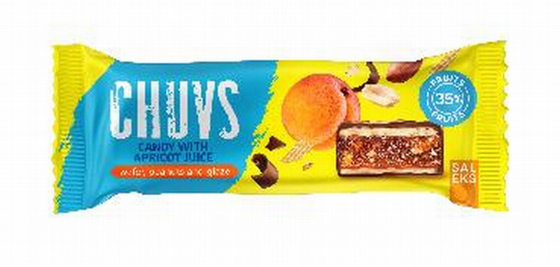 Vafeļu batoniņš CHUVS glazēts aprikožu 30g (15.01.27) Ukraina 