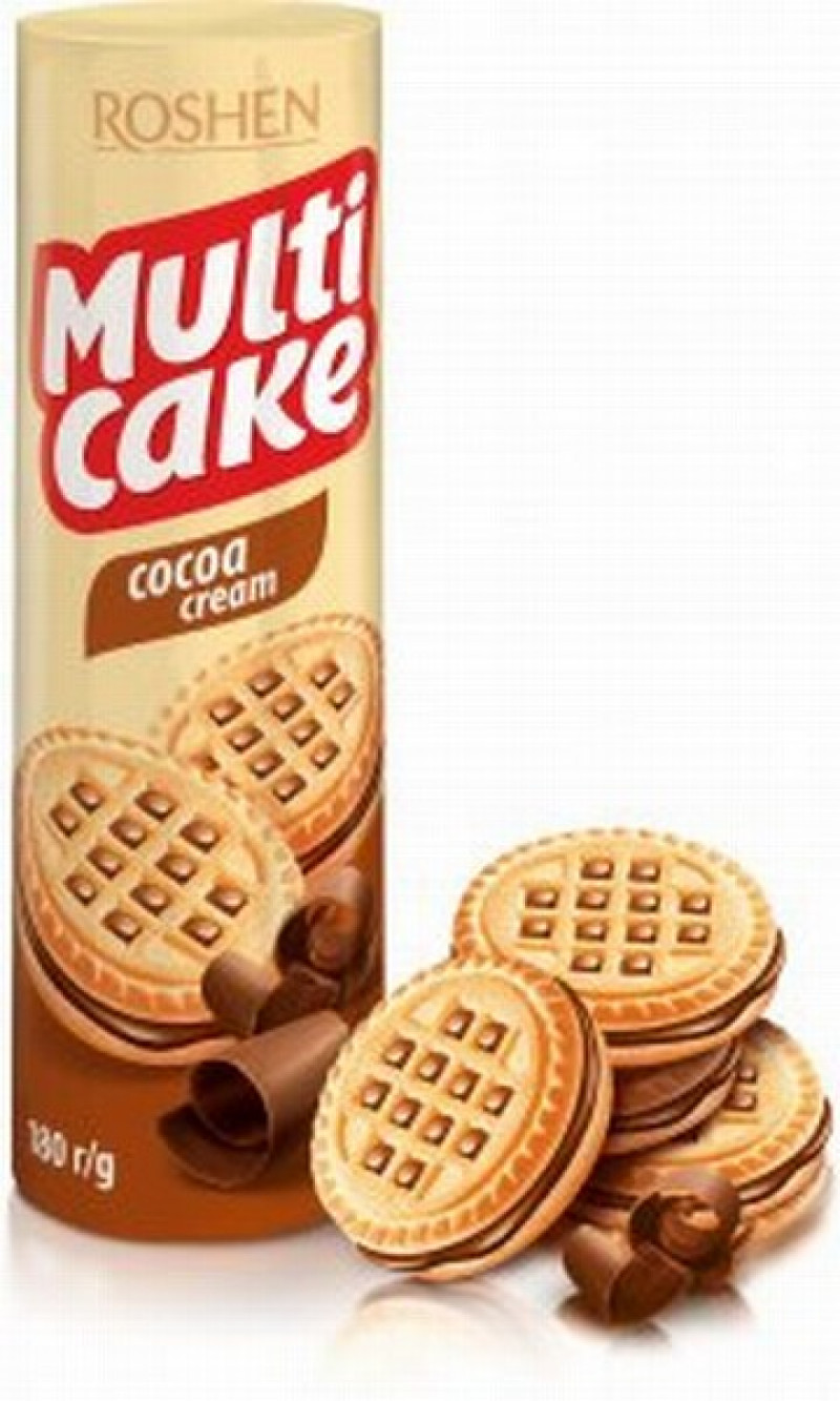 Cepumi Roshen Multicake ar kakao pildījumu 180g (21.12.2023) Ukraina LABA CENA 