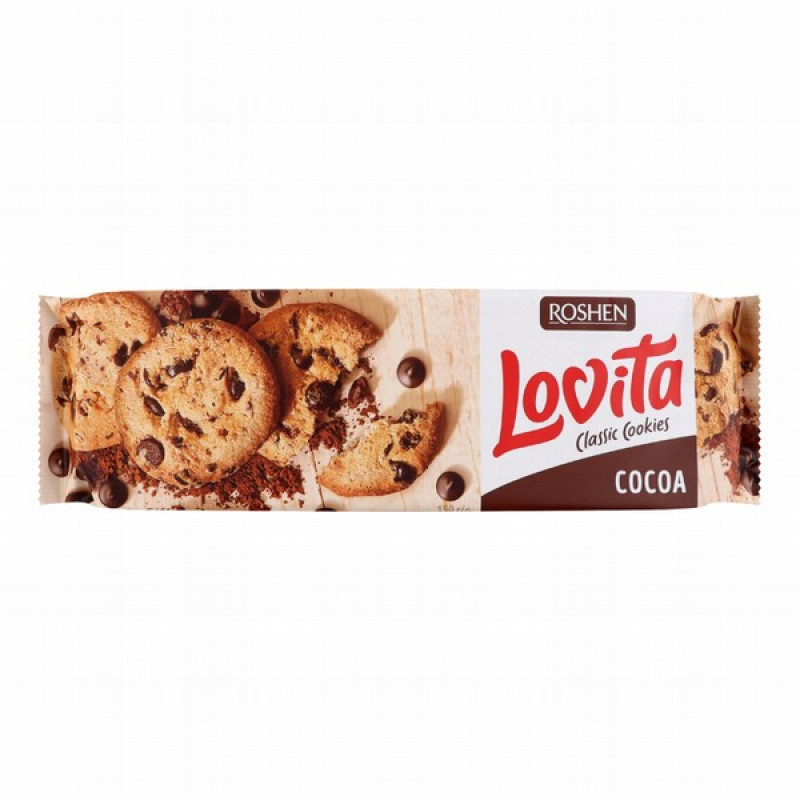 Cepumi Roshen Lovita ar šokolādes gabaliņiem 150g (01.03.2027) Ukraina