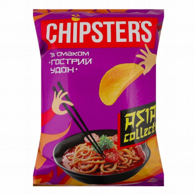 Čipsi Chipster's ASIA Pikantās Udon nūdeles 100g 1/16 (16.12.26) Ukraina