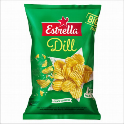 Čipsi ESTRELLA ar diļļu garšu 170g (13.05.26) Lietuva