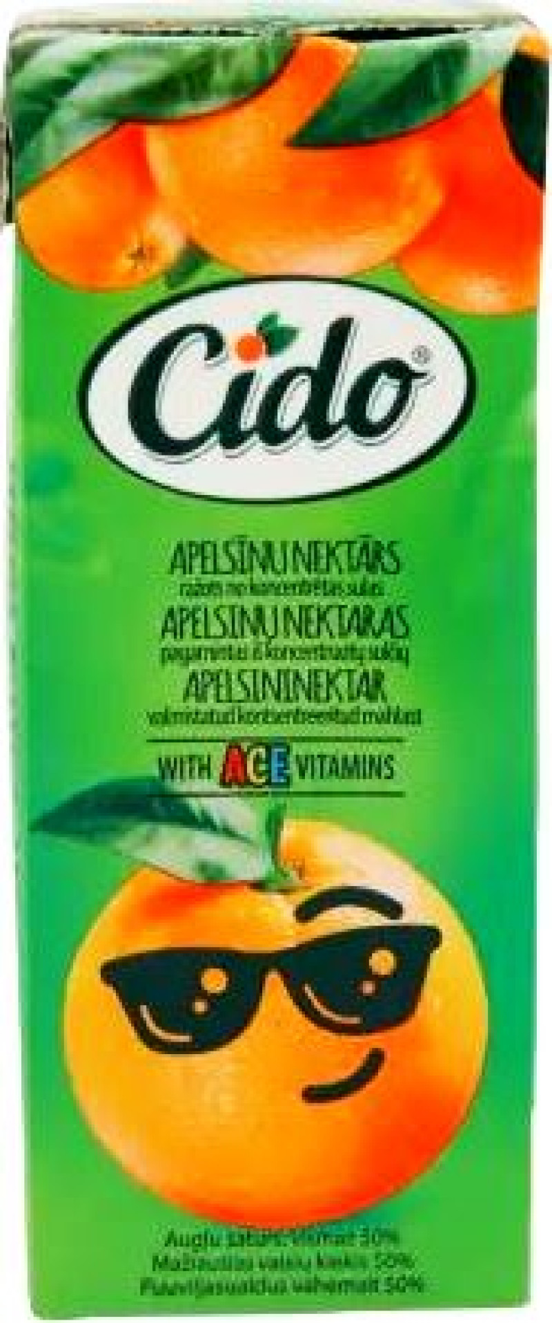 Sula Cido apelsīnu nektārs 0.2L 