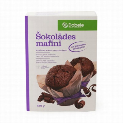 Sausais maisījums šokolādes mafini 450g(26.03.2027.)