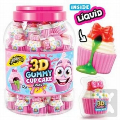 Košļājamā gumija 3D Gummy Cup Cake 18*60gb () Ķīna