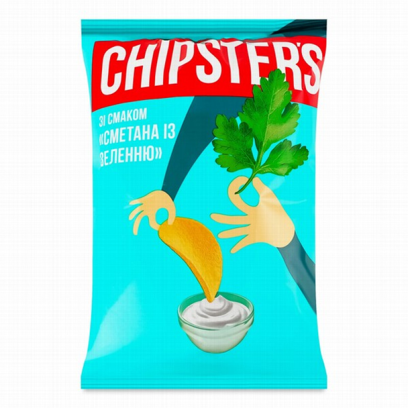 Čipsi Chipster's Krējums-zaļumi 60g 