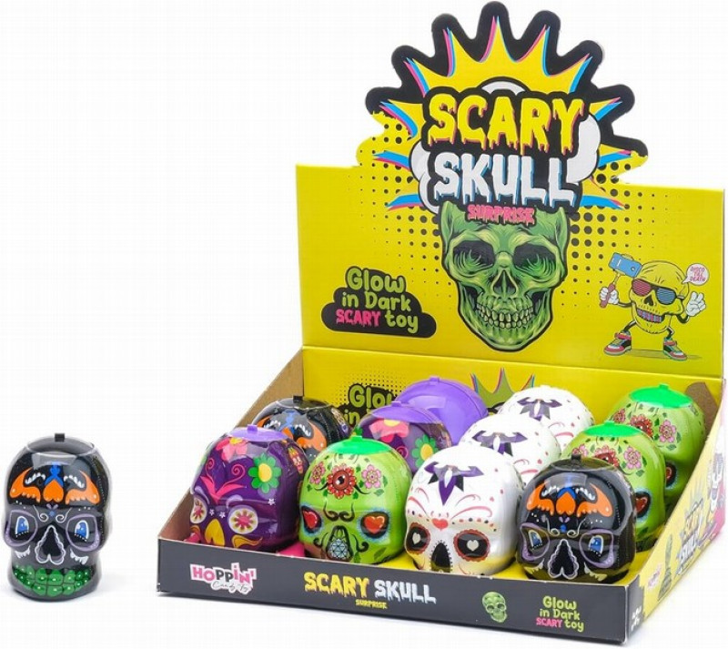 Rotaļlieta Crazy Skull Surprise ar dražejām (Tumsā spīdoša)  1/12 (25.04.28)