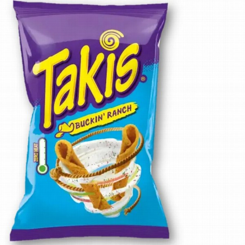 Kukurūzas čipsi TAKIS Buckin Ranch 100g (09.10.26.) Spānija 
