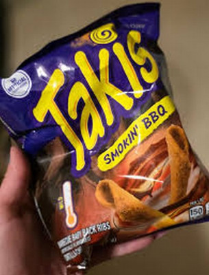 Kukurūzas čipsi TAKIS Smokey BBQ 100g Spānija (20.09.26.)