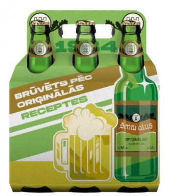 Alus Cēsu Senču SEŠPAKA 4.6% 0.5L DEPOZĪTS 0.10eur (18.10.26) Latvija