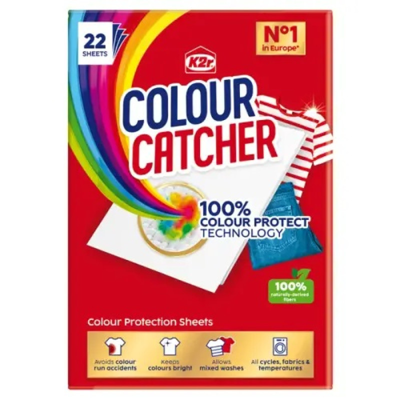 Colour Catcher salvetes apģērba krāsas saglabāšanai mazgājot K2R 22gab.