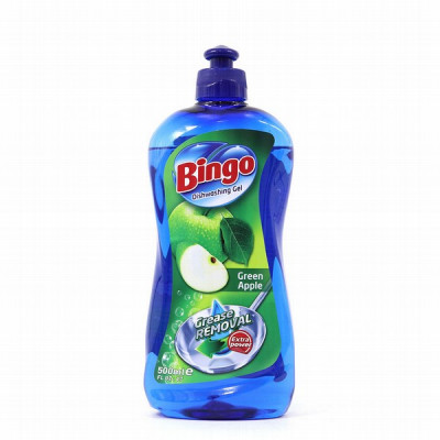 Trauku mazgāšanas līdzeklis BINGO ar zaļu ābolu smaržu (10.10.28) 400ml