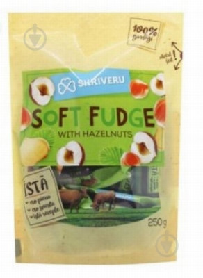Konfektes Skrīveru gotiņa ar lazdu riekstiem 250g - Bez-E (11.09.26) Latvija